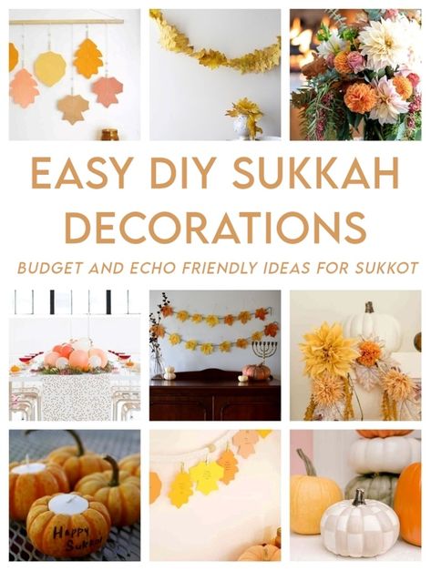 Easy DIY Sukkah Decorations for Sukkot (Budget Friendly and Eco Friendly) Diy Sukkah, Sukkot Crafts, Sukkah Decorations, Sukkot Decorations, Feast Of Trumpets, Eco Friendly Materials, Feast Of Tabernacles, Paper Daisy, Fall Flower Arrangements