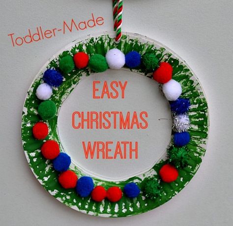 Christmas Wreath Craft, Christmas Crafts For Toddlers, Preschool Christmas Crafts, Christmas Crafts For Kids To Make, Easy Christmas Wreaths, Christmas Arts And Crafts, Christmas Crafts To Make, Fun Christmas Crafts, Holiday Crafts For Kids