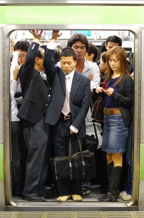 People On Train Reference, People On Train, Subway People, Shinjuku Station, Yamanote Line, Tokyo Subway, Shinjuku Tokyo, Art Major, Train Art