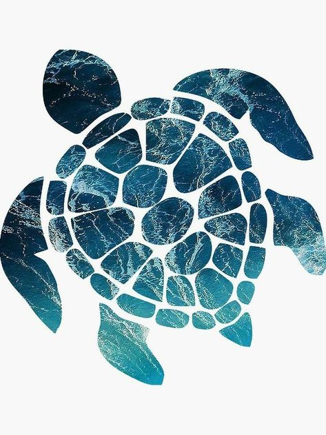 Beach Stickers, Turtle Wallpaper, Turtle Sticker, Turtle Sea, Art Coquillage, Sea Turtle Art, Palm Tattoos, Turtle Tattoo, Turtle Painting