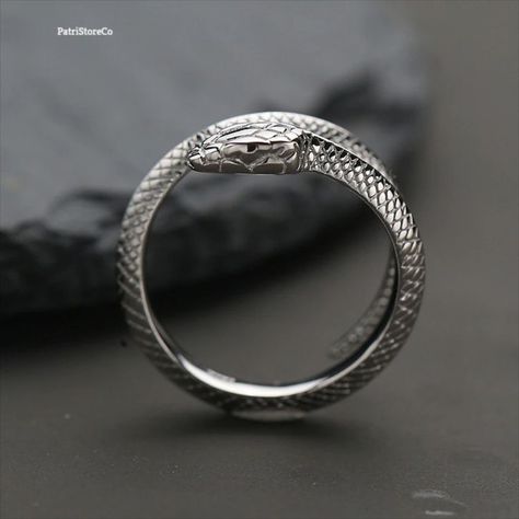 Snake Ring/ Silver Snake Ring/ Boho Ring/ Hippie Ring/ Punk Ring/ Gothic Ring/ Men Ring/ Cool rings/ Streetwear Ring/ Knuckle Rings Ring Finger For Men, Rings Streetwear, Hippie Ring, Gothic Ring, Hippie Rings, Snake Ring Silver, Gothic Rings, Ring Men, Punk Jewelry