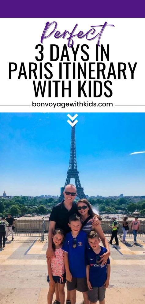 Do you want to spend the perfect 3 days in Paris with your kids for a long weekend or as part of your family vacation? I am sharing my 3 day Paris itinerary with kids, including all my best tips and a map. This Paris itinerary has it all, but it is especially a Paris itinerary meant for families. 3 Days In Paris, Paris With Kids, Seine River Cruise, Seine River, Paris Itinerary, River Cruise, Soccer Games, A Paris, Tried And True