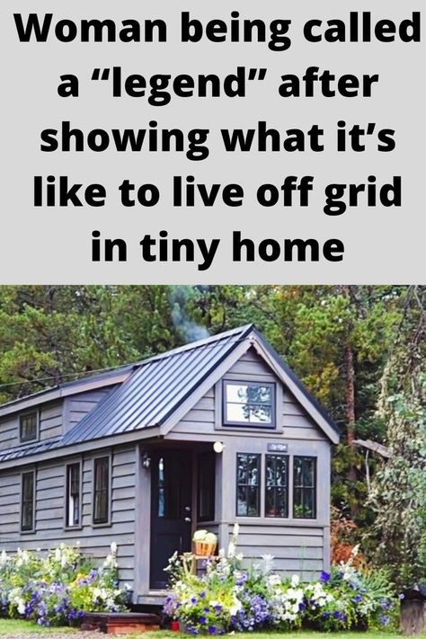 Woman being called a “legend” after showing what it’s like to live off grid in tiny home Being Self Sufficient, Off Grid Kitchen, Live Off Grid, Live Off The Grid, Off Grid Tiny House, Going Off The Grid, Healthy Lifestyle Quotes, Self Sufficient, Wooden Blinds