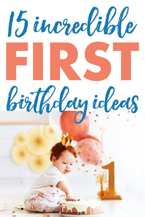 First birthday ideas for your little one! Get the best inspired Instagram birthday ideas and Pinterest birthday ideas for your one year old. #firstbirthday #birthdayideas Birthday Ideas For One Year Old, Fun One Year Old Birthday Ideas, Birthday Theme For One Year Old, One Year Old Invitations, What To Do At A One Year Old Birthday, Year One Birthday Ideas, One Year Old Birthday Traditions, Small One Year Old Birthday Party, One Year Birthday Activities