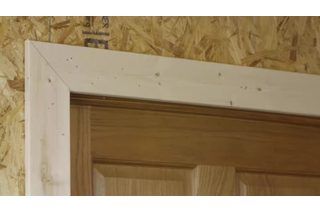 How to Build a Door Jamb From Scratch | eHow Mobile Home Doors, Install Door, Trim Installation, Square Trim, Build A Door, Diy Interior Doors, Building A Door, Door Jamb, Door Casing