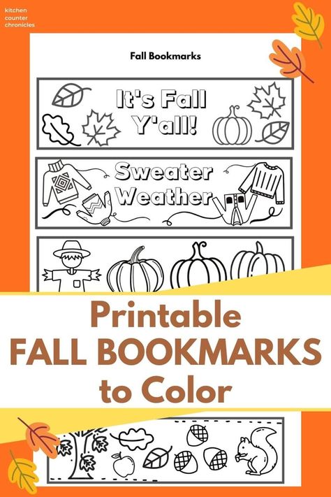 Fall Bookmarks Printable, Coloring Bookmarks Free Printable Fall, Fall Bookmark Craft, Autumn Bookmarks Free Printable, Fall Book Marks, Thanksgiving Bookmarks Free Printable, Fall Bookmarks Free Printable, Thanksgiving Bookmarks, Library Printables