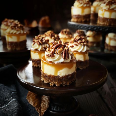 If you’re looking for a dessert that combines the creaminess of cheesecake with the warmth and crunch of pecan pie, then these Mini Pecan Pie Cheesecakes are just what you ... Read more Mini Pecan Pie, Pecan Pie Cheesecake Recipe, Mini Pecan Pies, Pecan Cheesecake, Pecan Pie Cheesecake, Pie Cheesecake, Gluten Free Cheesecake, Dessert Platter, Pie Tops