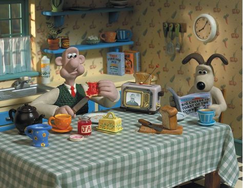 Breakfast! Clay Animation, Wallace And Gromit, Breakfast Machine, Aardman Animations, Animation Stop Motion, Shaun The Sheep, Images Kawaii, Chicken Runs, Google Co