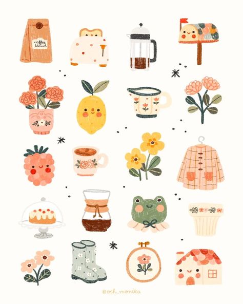 Stickers Kawaii, Cute Little Drawings, New Sticker, Aesthetic Stickers, Journal Stickers, Cute Doodles, الرسومات اللطيفة, Digital Sticker, Cute Illustration