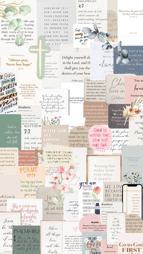 Bible verse collage that totally didn’t take me 45 minutes 🙃 Jeremiah 29 11 Wallpapers Aesthetic, Jeremiah 29 11 Wallpapers, Jeremiah 29:11 Wallpaper Aesthetic, Bible Verse Collage, Bible Quotes Background, Prayer Room Ideas, Quote Collage, Christian Quotes Wallpaper, Bible Verse Background