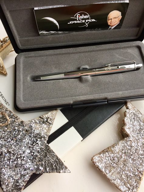 The iconic Fisher Space Pen AG-7 Astronaut. The perfect gift - especially engraved! #fisherspace #fisherspacepen #pen #pens #penaddict #space #gift #engraved #Christmas #christmasgifts Gift Guide For Men, Fisher Space Pen, Space Pen, Space Gift, Space Nasa, Other Half, Christmas Gift Guide, Gift Guides