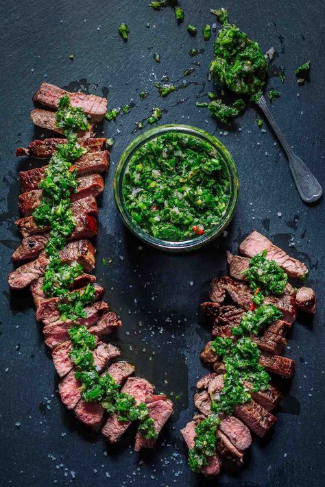 Chimichurri Steak Chimmi Churri Steak, Crab Stuffed Lobster Tail Recipe, Steak And Chimichurri Sauce, Argentina Steak, Chimichurri Beef, Chimichurri Recipe Steak, Chimichurri Steak, Homemade Jerky, Beef Steaks