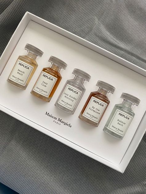 Perfume Replica, Maison Margiela Perfume, Replica Perfume, Maison Margiela Replica, Perfume Bottle Design, Margiela Replica, Victoria Secret Fragrances, Sample Box, Perfume Set