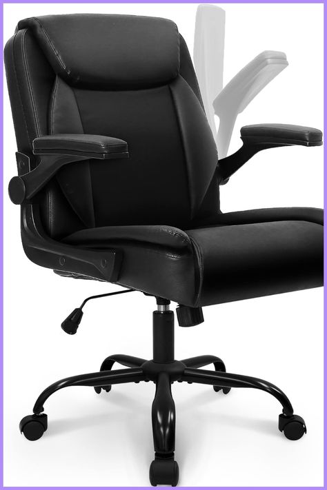 [AffiliateLink] This chair is designed for comfort and ergonomics. The adjustable height, adjustable back and armrests, and lumbar support make it a great choice for long periods of sitting. It's made of PU leather, making it easy to clean, and the mid-back design provides extra support for your back and neck. It's perfect for gaming, office work, or any other task that requires long periods of sitting. #ergonomicofficechairlumbarsupport Sitting Cross Legged, Computer Desks For Home, Computer Desk Chair, Executive Office Chairs, Swivel Wheels, Leather Office Chair, Home Computer, Executive Chair, Adjustable Desk