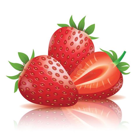 Strawberry. Realistic strawberry illustration on white background , #Aff, #strawberry, #Realistic, #Strawberry, #background, #white #ad Strawberry Illustration, Strawberry Background, Self Branding, Spongebob Wallpaper, Borders And Frames, Fruit Plants, Delicious Fruit, Fruit Art, Background Illustration