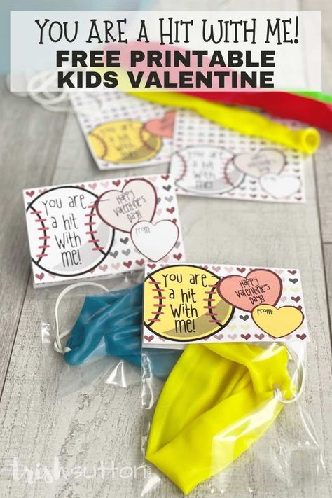 Baseball Valentines For Kids, Boy Activities, Candy Free Valentines, Kids Softball, Baseball Valentine, Printable Note Cards, Valentine Favors, Valentine Treat, Vday Gifts