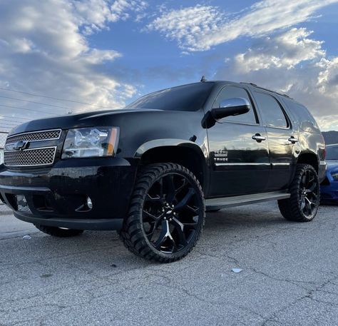 Blacked Out Tahoe, 2010 Tahoe, Black Chevy Tahoe, 2014 Tahoe, Chevy Accessories, 2007 Chevrolet Tahoe, Chevrolet Tahoe 2015, Lowrider Trucks, Dropped Trucks