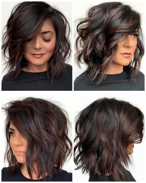 Shoulder Length Bob, Mom Hairstyles, Trendy Wedding Hairstyles, Haircuts For Medium Hair, Brown Highlights, Hair Color And Cut, Dark Brown Hair, Summer Hair, Hair Color Ideas