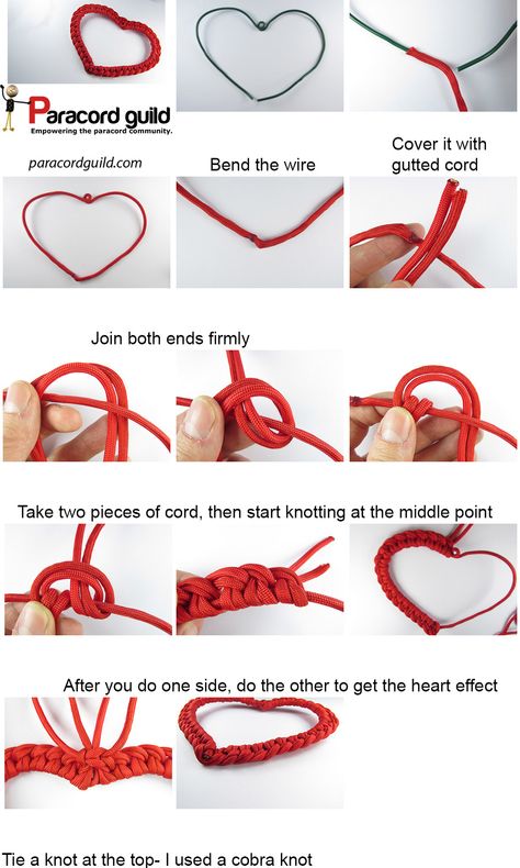 HEART DECORATION - Paracordguild.com Paracord Heart, Cord Bracelet Diy, Diy Crafts Easy At Home, Basic Knots, Paracord Projects Diy, Diy Projects To Make And Sell, Paracord Bracelet Tutorial, Celtic Knot Jewelry, Diy Friendship Bracelet