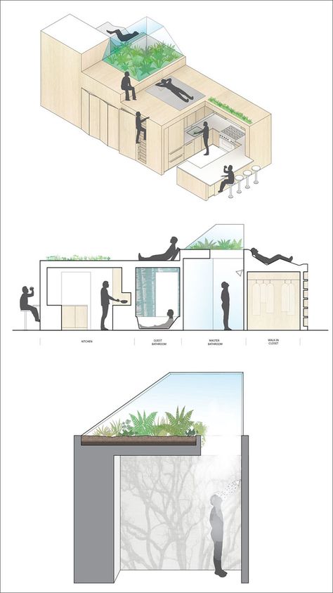 Plan Concept Architecture, Portfolio D'architecture, New York Penthouse, Architecture Concept Diagram, Architecture Concept Drawings, Architectural Section, Architecture Design Concept, Diagram Architecture, Sustainable Architecture