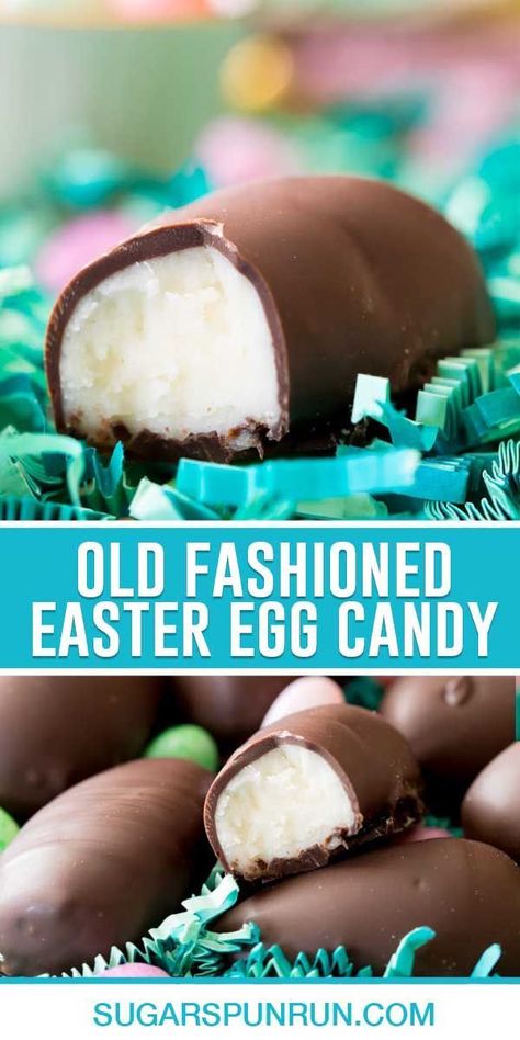 This Old Fashioned Easter Egg Candy is a generations-old family recipe. We make it every year for Easter and it never lasts long. Don’t be alarmed by the mashed potatoes that the recipe calls for, they are a critical ingredient that I was skeptical of at first, but you’ll never be able to even tell that they’re mixed in the filling! Easter Candy Recipes, Easter Food Appetizers, Potato Candy, Easter Egg Candy, Craft Easter, Easter Appetizers, Candy Egg, Easter Snacks, Easter Sweets