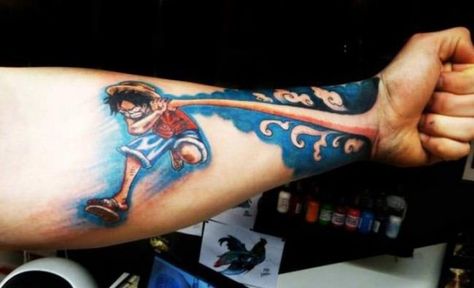 Popeye and “One Piece”: Two Tattoos, One Idea | Cartoon Brew Fist Tattoo, Tato 3d, Tatoo 3d, Gamer Tattoos, Clever Tattoos, One Piece Tattoos, Pieces Tattoo, Gaming Tattoo, Weird Tattoos