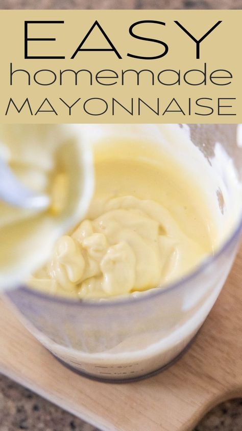 Easy Homemade Mayonaise, Best Homemade Mayonnaise Recipe, Make Mayonnaise, Homemade Mayo Recipe, Homemade Mayonnaise Recipe, How To Make Mayonnaise, Mayo Recipe, Homemade French Fries, Homemade Mayo