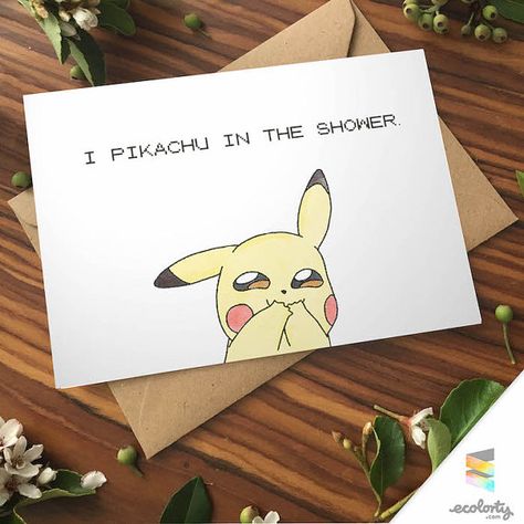 CHEEKY PIKACHU CARD Love Pokemon go greeting card  I by ecolorty Nerdy Valentines, Valentine Mailbox, Boyfriend Diy, My Funny Valentine, Diy Gifts For Boyfriend, Diy Valentines Gifts, Valentine's Day Diy, Valentine Day Love, Funny Cards