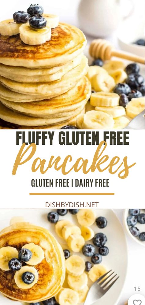 Gf Flour Pancakes, Pancakes With Gluten Free Flour, Gluten Free Pancakes For One, How To Make Gluten Free Pancakes, Gf Df Pancake Recipe, Gluten Free Dairy Free Pancake Recipe, Gluten Free Dairy Free Egg Free Pancakes, Homemade Gluten Free Pancake Mix Recipe, Gluten Free Dairy Free Pancakes Easy