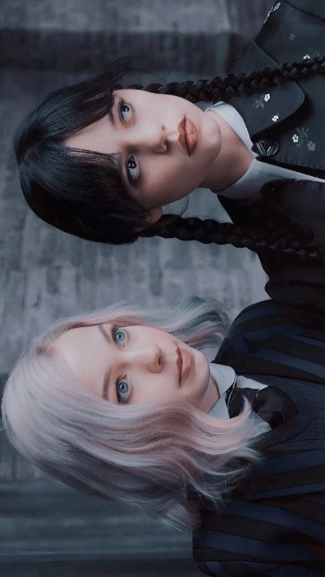 Emma Myers And Jenna, Wednesday Addams Outfit, Wednesday And Enid, Addams Familie, Wednesday Movie, Emma Myers, Ta Ta, Frozen Disney Movie, Cute Romantic Quotes