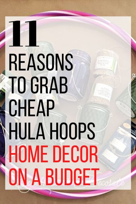 Check out how you can use cheap dollar store hula hoops for making an outdoor chandelier, wreath, canopy or rug. Easy diy decor ideas on a budget for your living room, bedroom, outdoor, or kids room. #hometalk Hula Hoop Diy Projects, Hula Hoop Crafts, Hula Hoop Canopy, Hula Hoop Light, Chandelier Wreath, Hula Hoop Rug, Hula Hoop Chandelier, Diy Chandeliers, Easy Diy Decor