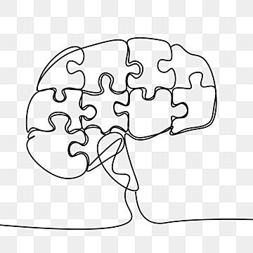 Puzzle Art Drawing, Psychology Art Drawing, Brain Drawing Aesthetic, Brain Drawing Creative, Puzzle Drawing Ideas, Brain Line Art, Psychology Drawing, Christian Psychology, Wisdom Drawing