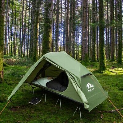 ad eBay - 1 Person Portable Camping Cot Tent Sleeping Cot  With Tent and Rain Covers - Buy Now, click the link (eBay) Elevated Tent, Teepee Tent Camping, Cat Camping, Man Camping, Tents For Camping, Tent Cot, Good Night Cat, Camping With Cats, Camping Shelters