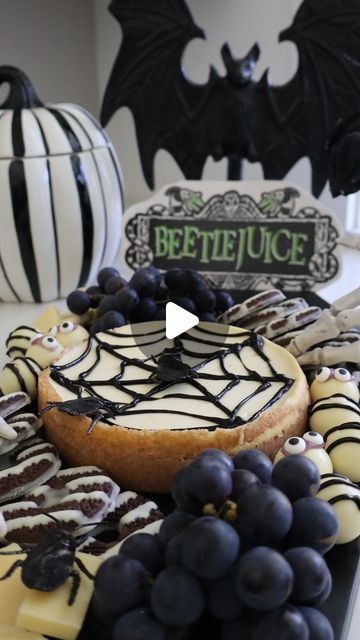 Jess Davis on Instagram: "BEETLEJUICE, BEETLEJUICE, BEETLEJUICE 🪲   This spooky charcuterie is so simple and fun for any movie night  Who is excited for the sequel this week?!🍿🙌" Beetlejuice Movie Night, Beetlejuice Dolores, Beetlejuice Snacks, Spooky Charcuterie, Beetlejuice Party, Beetlejuice Movie, Beetlejuice Halloween, Beetlejuice Beetlejuice, Kids Halloween