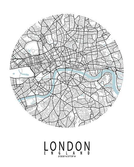 Travel To Uk, Blue Cityscape, London City Map, Map Of England, Circle Poster, Circle Map, Architecture Life, London Map, City Map Art