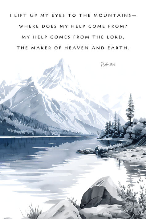 Digital download

    Digital file type(s): 5 JPG

Psalm 121:1-2 I Lift Up My Eyes To The Mountains, Printable, Bible Verse Wall Art, Digital Prints, Modern Christian Art, Farmhouse Decor, Instant Download, Downloadable Art, Digital Wall Art, Digital Download, Wall Decor, Art Prints

Psalm 121:1-2
I lift up my eyes to the mountains— where does my help come from? My help comes from the Lord, the Maker of heaven and earth.

SEE THE REST OF MY SHOP HERE: https://truthinlovedesigns.etsy.com I Lift My Eyes To The Mountains, Mountain Scripture, Mountain Bible Verse, Gods Armor, Eyes Printable, Psalms 121, Psalm 121 1 2, Mountain Trip, Bookmark Design