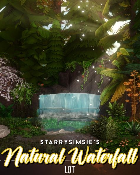 The Sims 4 Landscaping Cc, Nature Cc Sims 4, Sims 4 Cc Waterfall, Sims 4 Fairy Build Cc, Sims 4 Waterfall Cc, Sims 4 Pond Cc, Blender Background Sims 4, Sims 4 Waterfall, Sims 4 Cc Nature