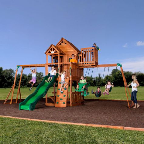 Patio Tents, Playground Landscaping, Backyard Playset, Wooden Castle, Play Area Backyard, Backyard Swings, Tent Canopy, Playset Outdoor, Natural Playground