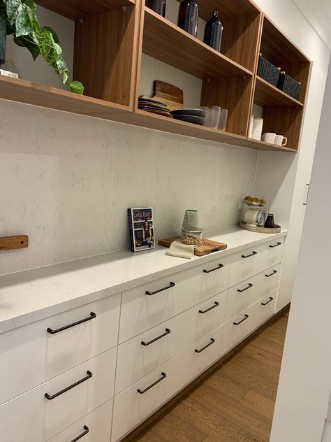 Narrow Walk In Pantry Storage Cabinets, Narrow Walk Through Pantry, Walk In Pantry With Drawers, Narrow Pantry Design Ideas, Small Walk In Closet Ideas Narrow Pantry Design, Long Walk In Pantry, Butlers Pantry Narrow, Walk Through Pantry From Garage, Narrow Kitchen Pantry