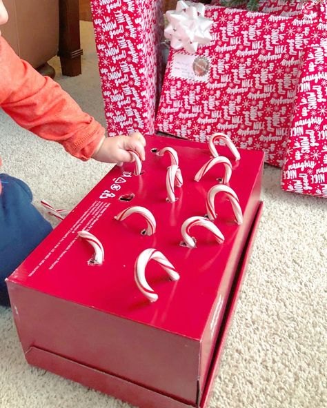 Candy Cane Crafts For Preschoolers, Candy Cane Sensory Bin, December Art For Infants, Candy Cane Activities For Toddlers, Candy Cane Toddler Craft, Candy Cane Preschool Craft, Deck The Halls Activities For Toddlers, Candy Cane Art For Toddlers, Candy Cane Toddler Activities