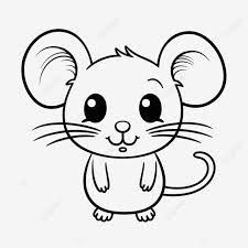 Rat Drawn Easy, How To Draw Mouse, Mouse Cute Drawing, How To Draw A Mouse, Mouse Face Drawing, Cartoon Mouse Drawing, Cute Outline Drawings, Cartoon Mice Drawing, Outlined Pictures