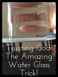 Flame: Creative Children's Ministry: Trusting God: The Amazing Water Glass Trick! Vertrouw Op God, Sunday School Object Lessons, Youth Lessons, Kids Church Lessons, Bible Object Lessons, Childrens Sermons, Preschool Bible, Bible Study For Kids, Trusting God