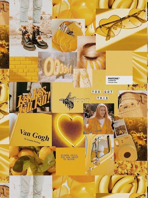 "Yellow Aesthetic Collage" iPhone Case & Cover by micdoom | Redbubble Yellow Aesthetic Collage, Iphone Wallpaper Yellow, Collage Iphone Case, Yellow Aesthetic Pastel, Retro Collage, Collage Iphone, Yellow Theme, Collage Background, Iphone Wallpaper Tumblr Aesthetic