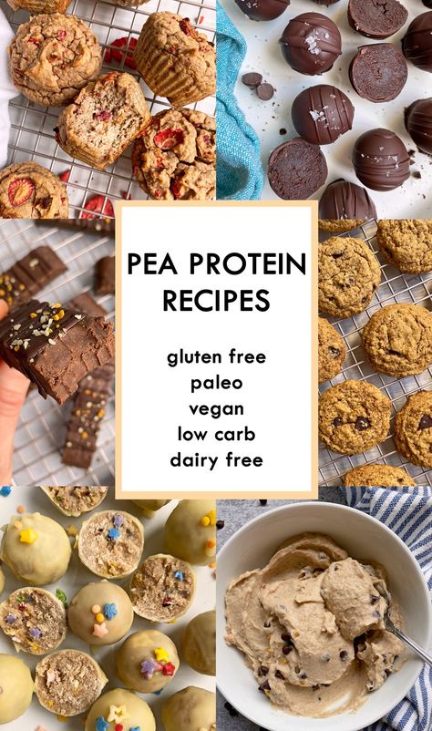 Pea Protein Bars, Plant Protein Powder Recipes, Pea Protein Powder Recipes, Pea Protein Recipes, Recipes Using Protein Powder, Protein Powder Muffins, Gluten Free Protein Powder, Protein Chocolate Chip Cookies, Pumpkin Protein Muffins