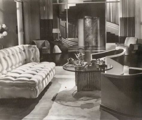 Films without people | shadowplay Cedric Gibbons, Tv Set Design, Streamline Moderne, Art Deco Architecture, 1930s Art Deco, Vintage Interiors, Art Deco Furniture, Interior Deco, Art Deco Interior