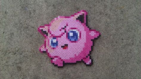 Jigglypuff Pokémon bead sprite Jigglypuff Perler Beads, Perler Bead Pokemon, Nintendo Collection, Pokemon Jigglypuff, Hama Art, Melt Beads Patterns, Pokemon Bead, Pixel Beads, Perler Ideas