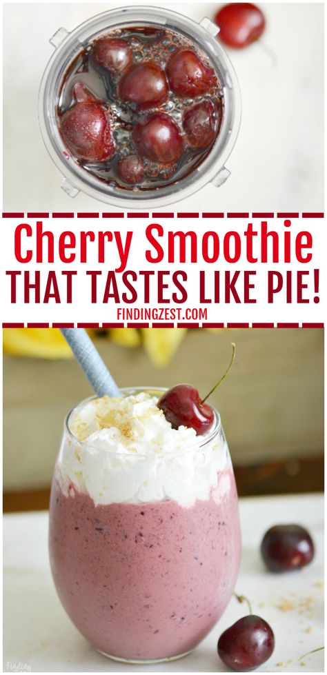 Cherry Berry Smoothie, What To Do With Frozen Cherries, Tart Cherry Smoothie Recipes, Frozen Cherries What To Do With, Recipes With Frozen Cherries, Tart Cherry Juice Recipes, Frozen Cherries Recipes, Frozen Cherry Recipes, Cherry Vanilla Smoothie