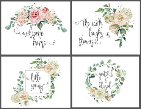 Free Printables Library of Artwork, Gift Tags, and Home Worksheets Gift Tags For Christmas, Spring Printables Free, Spring Chalkboard, Farmhouse Printables, Scrapbook Printables Free, Free Fall Printables, Free Wall Art, Spring Quotes, Box Templates