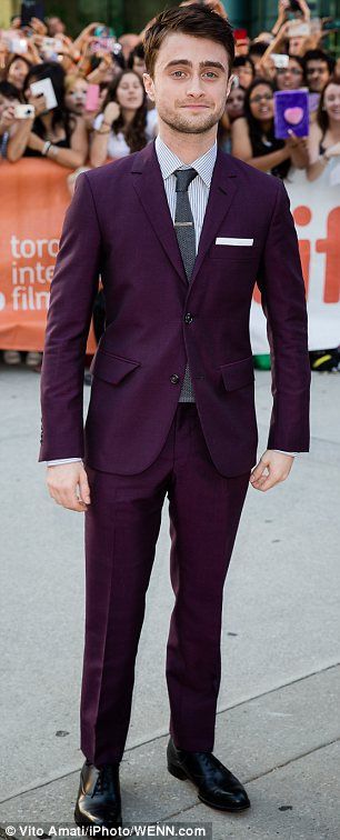 Plum Suits For Men, Plum Suit, Mens Suit Colors, Wedding August, Kill Your Darlings, Daniel Radcliffe Harry Potter, Dream Future, Robin Wright, Burgundy Suit