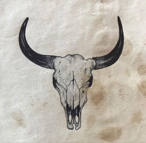 Longhorn Skull Tattoo Sternum, Gothic Cowboy Tattoo, American Traditional Bull Skull Tattoo, Western Shin Tattoo, Steer Skull Tattoo For Women, Bullhead Tattoo, Hand Tattoos For Women Western, Steer Skull Tattoo, Cowpoke Tattoo